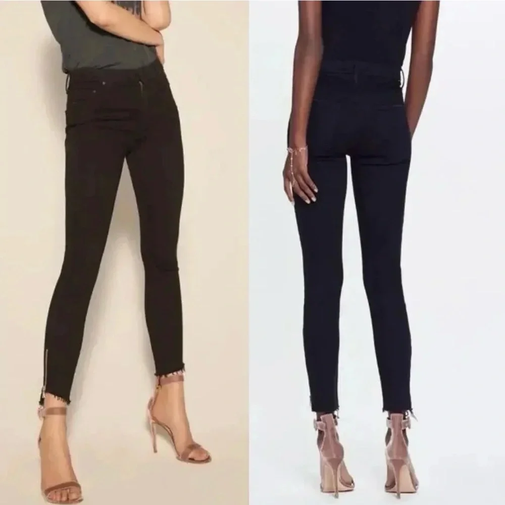 Mother Denim The Stunner Double Zip‎ Ankle Step Gray Not Guilty - Picture 2 of 10